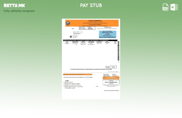 модерен стил САД Чикаго Шаблон за известување за определување